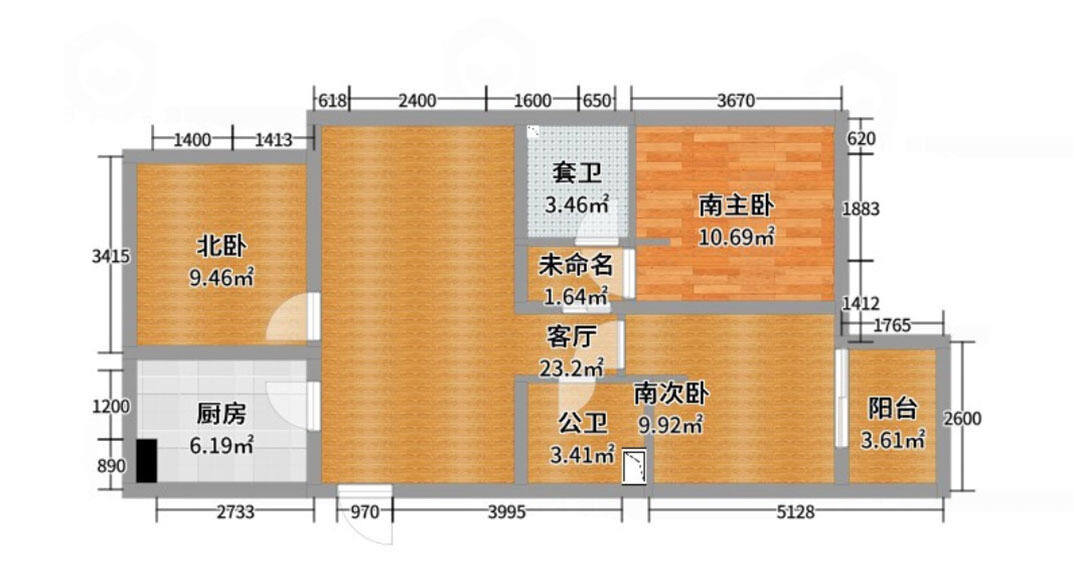 悦海地120㎡三室两厅户型平面布局图.jpg