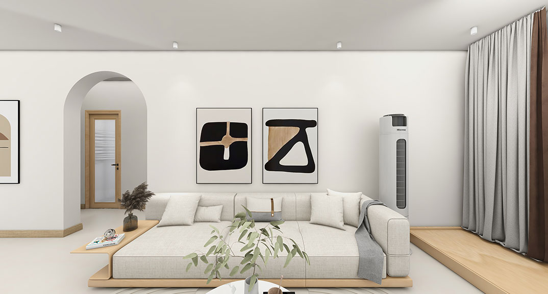 中欧国际城115㎡三室两厅客厅沙发原木极简风格装修案例效果图.jpg