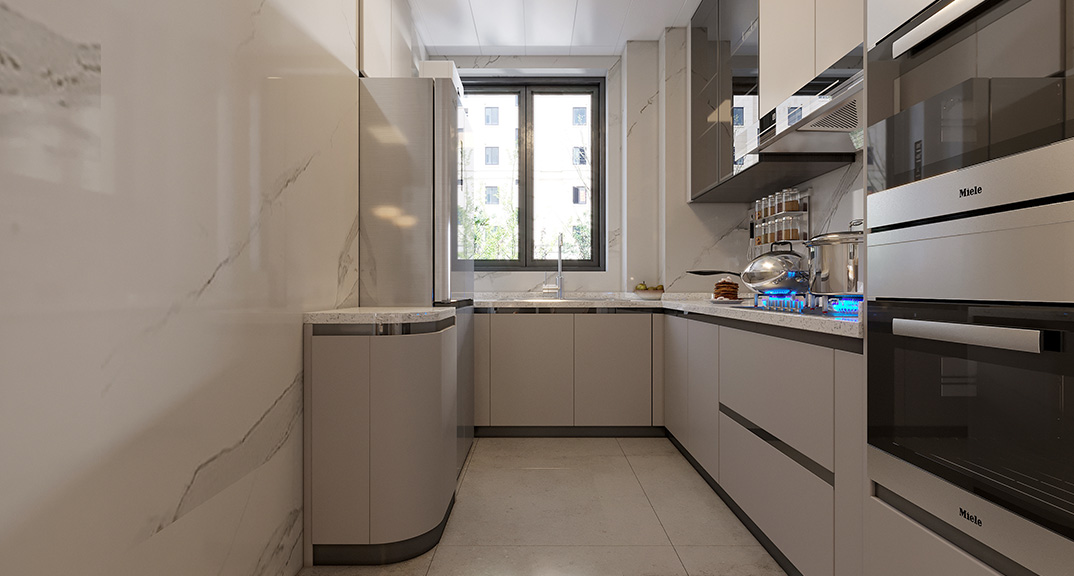 海韵广场128㎡三室两厅厨房现代简约风格装修案例效果图.jpg